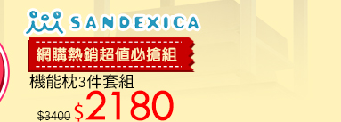 日本Sandexica機能枕3件組↘2180