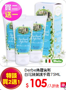 Derbe佛羅倫斯<br>
白花綠葉護手霜75ML