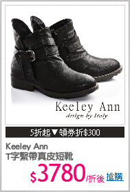 Keeley Ann
T字繫帶真皮短靴