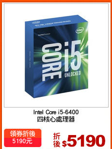 Intel Core i5-6400
四核心處理器