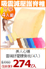 美人心機<BR>
雲端紓壓腰靠枕(4入)