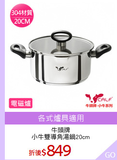 牛頭牌
小牛雙導角湯鍋20cm