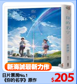 日片票房No.1
《你的名字》原作小說