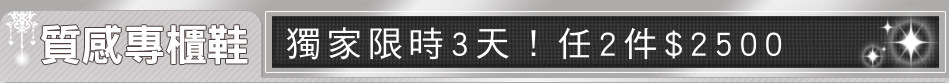 獨家限時3天！任2件$2500