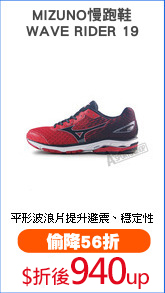 MIZUNO慢跑鞋
WAVE RIDER 19