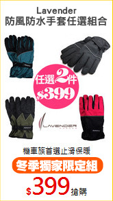 Lavender
防風防水手套任選組合