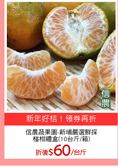 信農蔬果園-新埔嚴選鮮採
椪柑禮盒(10台斤/箱)