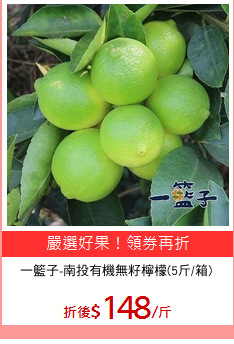 一籃子-南投有機無籽檸檬(5斤/箱)