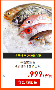 梓官區漁會<BR>
現流海魚5尾組合包