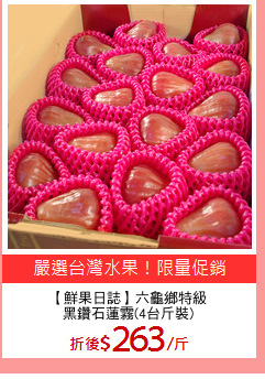 【鮮果日誌】六龜鄉特級
黑鑽石蓮霧(4台斤裝)