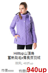 Hilltop山頂鳥<br>蓄熱刷毛x備長炭羽絨