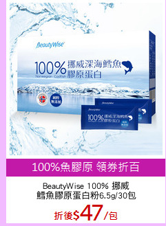 BeautyWise 100% 挪威
鱈魚膠原蛋白粉6.5g/30包