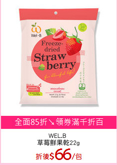 WEL.B 
草莓鮮果乾22g