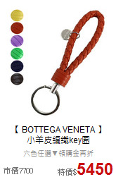 【 BOTTEGA VENETA 】<BR>
小羊皮編織key圈