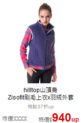 hilltop山頂鳥<br>Zisofit刷毛上衣x羽絨外套