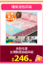 多款任選
台灣製柔絲絨床組