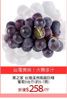 果之家 台灣溪洲高級巨峰
葡萄5台斤(約5-7房)