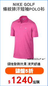 NIKE GOLF
條紋排汗短袖POLO衫