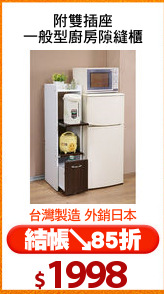 附雙插座
一般型廚房隙縫櫃