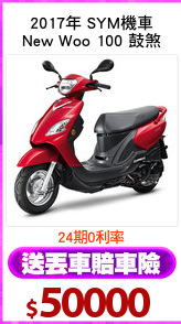 2017年 SYM機車
New Woo 100 鼓煞