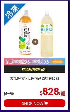 憋氣檸檬冬瓜檸檬飲12瓶超值組